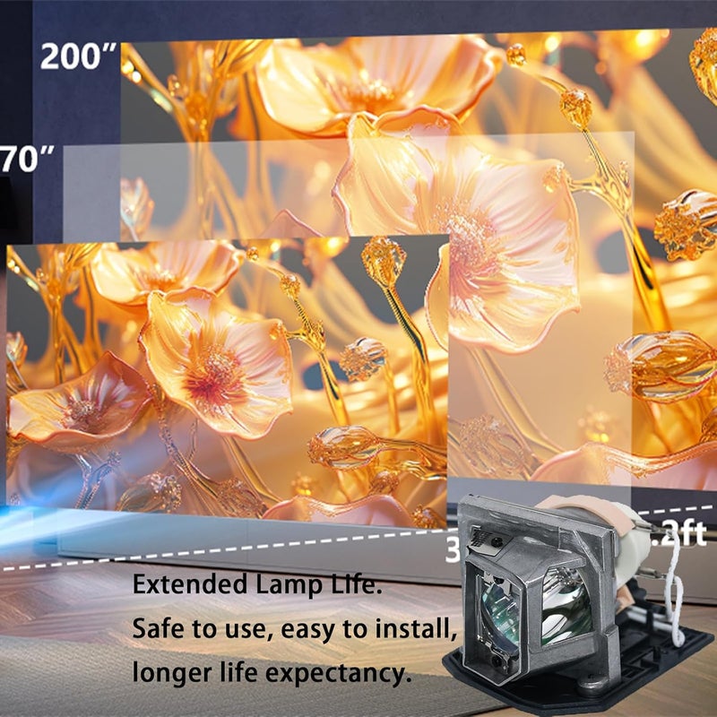 Qexudu BL-FP230D /BL-FP230J /BL-FP230H /SP.8EG01GC01 (مصباح أصلي داخل) مع هيكل لجهاز العرض Optoma HD20 HD23 HD230X HD180 HD2200 TX612 GT750 TH1020 EH1020 HD200X HD21 - Image 3